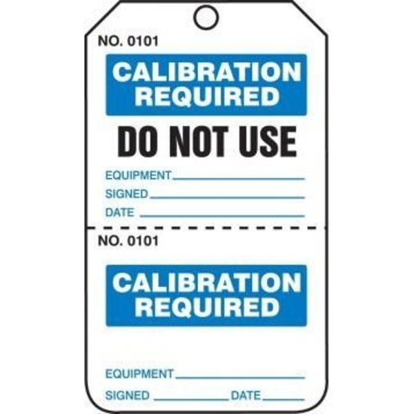 Accuform SAFETY TAG CALIBRATION REQUIRED  TPP202PTM TPP202PTM